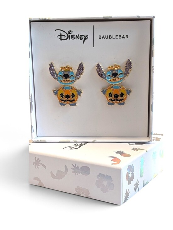 BaubleBar Jewelry - Disney BaubleBar Stitch Pumpkin Enamel Stud Earrings - Blue & Orange